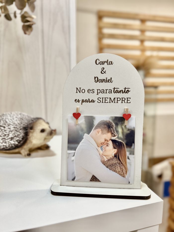 Cuadro de Madera Personalizado – "No es para tanto, es para siempre" 💖🌿