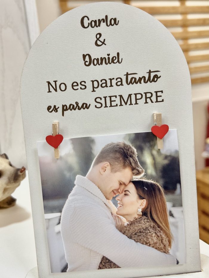 Cuadro de Madera Personalizado – "No es para tanto, es para siempre" 💖🌿 - Imagen 2