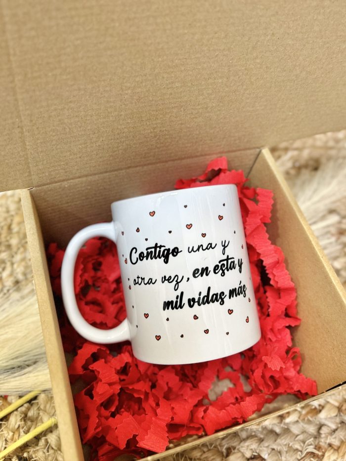 Taza Personalizada "Contigo una y otra vez, en esta y mil vidas más" - Imagen 3